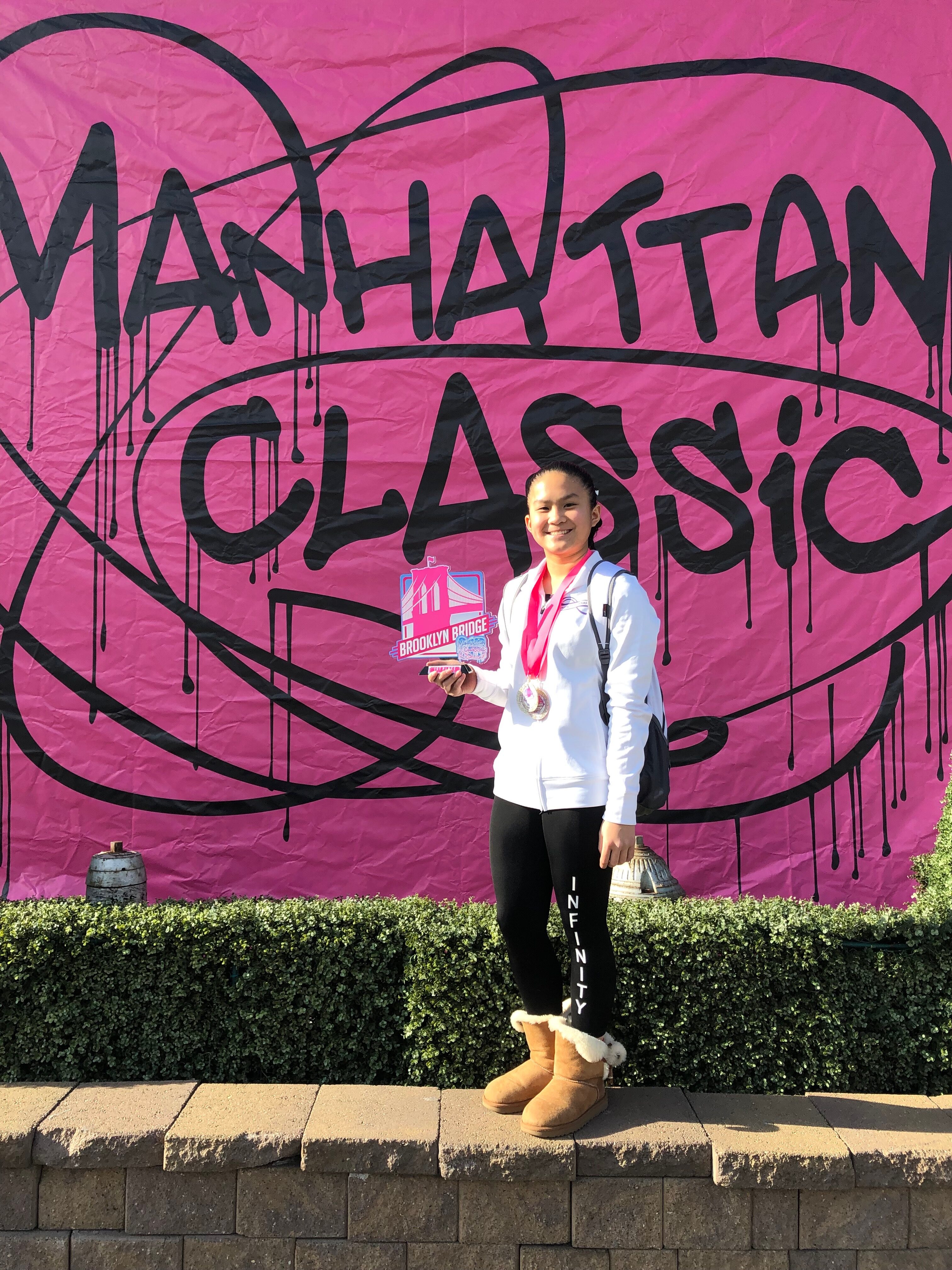 Lia with her 1st place trophy in New York