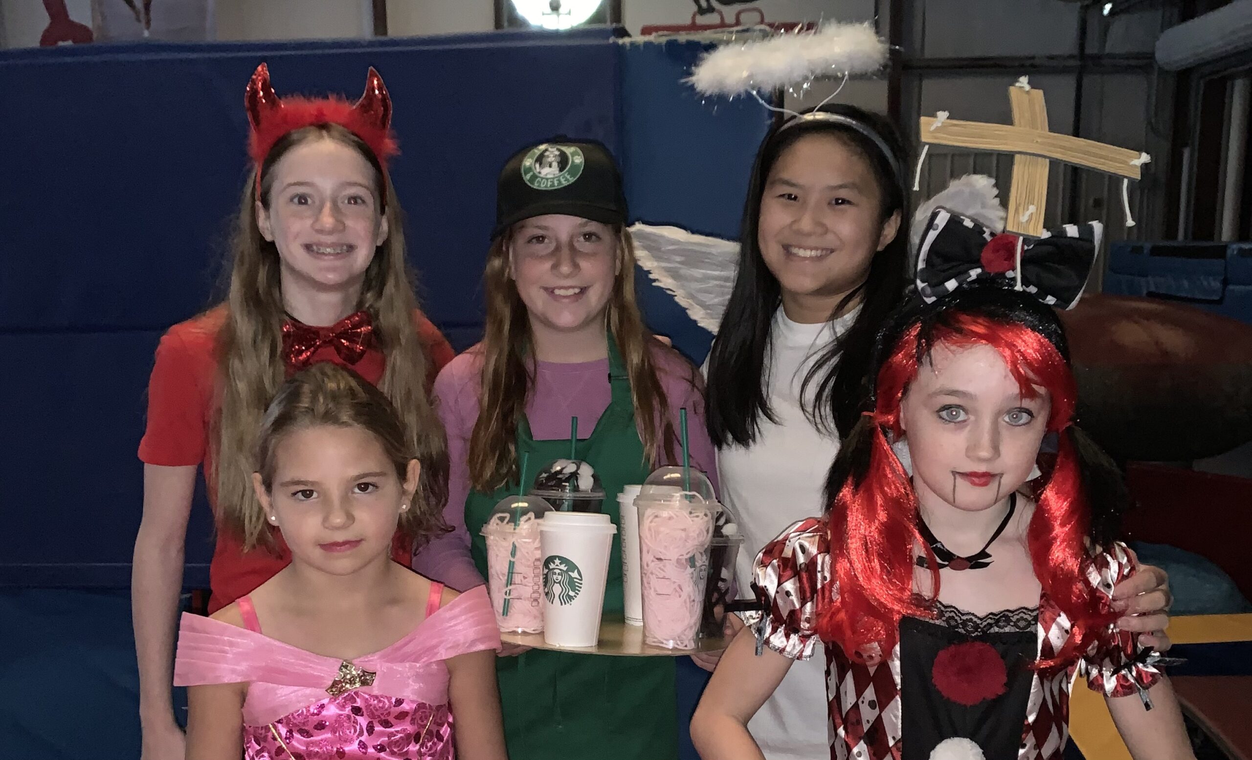 Lia and her littles at a Halloween Event